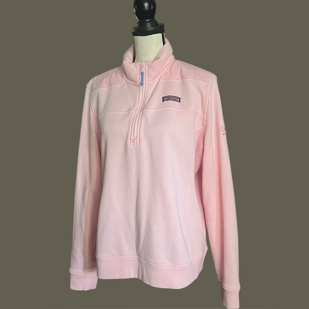 ***SOLD***Vineyard Vines Pink Grand Hotel Mackinac Island quarter zip. SZ. XL.